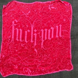 Silk scarf f*ck you